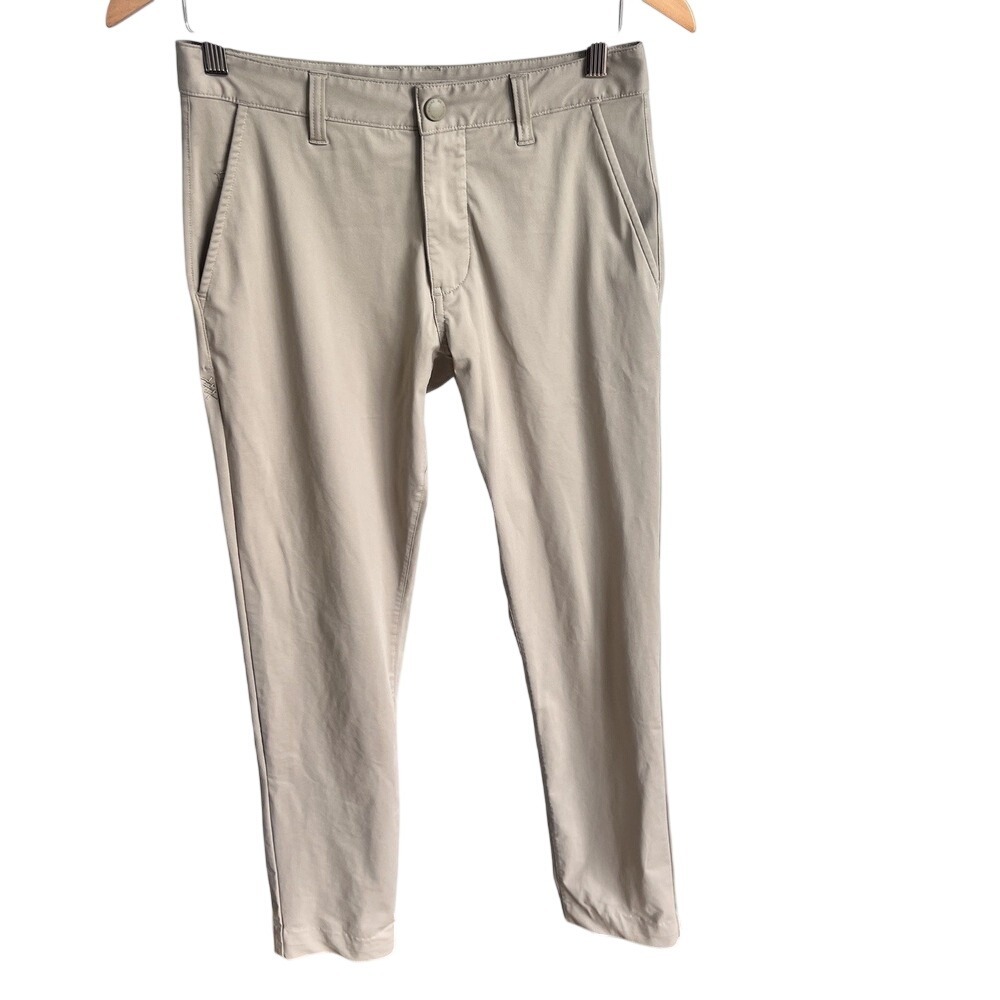 Rhone Men's Size 28 Commuter Performance‎ Pants Straight Leg Tan Beige